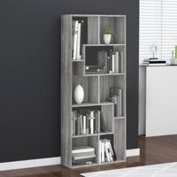 Boekenkast 67x24x161 cm bewerkt hout grijs sonoma eikenkleurig - thumbnail