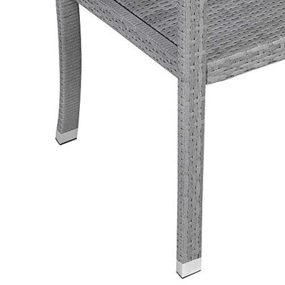 Polyrattan Tuinbank Grijs 122x87x60cm