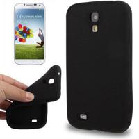 Pure Kleur Anti-kras siliconen hoesje voor Samsung Galaxy S IV / i9500(zwart) - thumbnail