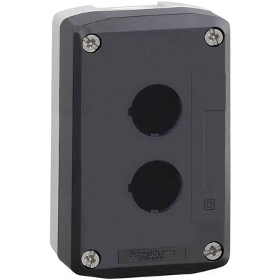 Schneider Electric XALD02 XALD02 Lege behuizing 2 inbouwplaatsen (b x h x d) 106 x 68 x 53 mm Zonder markering Donkergrijs, Lichtgrijs 1 stuk(s)