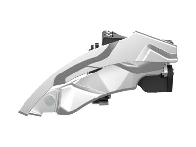 Sunrace Voorderailleur m924 9v dual pull zilver