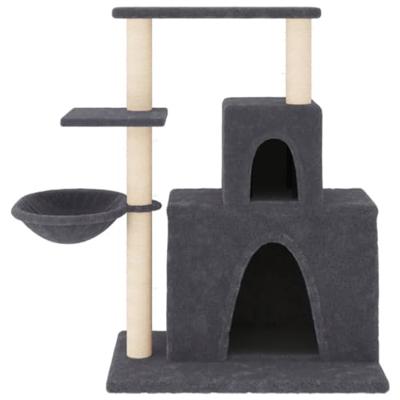 VidaXL Kattenmeubel met sisal krabpalen 83 cm donkergrijs - thumbnail