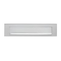 Briefplaat met klep/regenrand chroom mat - thumbnail