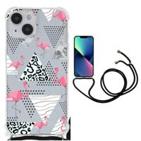 iPhone 14 Case Anti-shock Flamingo Triangle - thumbnail