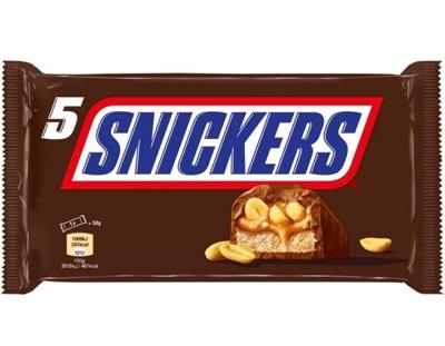 Snickers Chocolade pinda caramel repen 5pack bij Jumbo