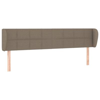 Hoofdbord met randen 163x23x78/88 cm stof taupe