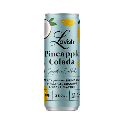 Lavish Pineapple Colada Signature Cocktail - 250ml - 12,5% alc. Lavish Pineapple Colada Signature Cocktail - 250ml - 12,5% alc.