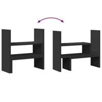 VidaXL Bureau organiser 40x17x41 cm bewerkt hout zwart - thumbnail