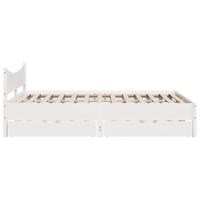 Bedframe met lades massief grenenhout wit 150x200 cm - thumbnail