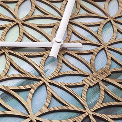 Wandklok 40 cm - Stil - Groen - Hout - "Concord"