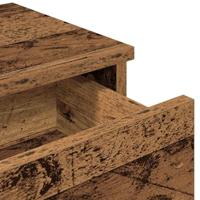Wandschap met lades 80x31x17 cm bewerkt hout oud houtkleurig - thumbnail