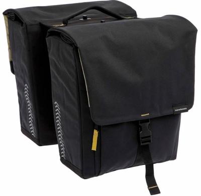 Dubbele fietstas New Looxs Tulum 32 liter 35 x 17 x 37 cm (2x) - zwart afneembaar Dubbele fietstas New Looxs Tulum 32 liter 35 x 17 x 37 cm (2x) - zwart afneembaar