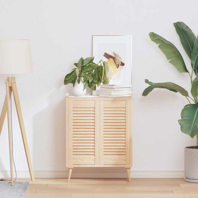 Kastdeuren met lamellen 2 st 61,5x29,5 cm massief grenenhout Kastdeuren met lamellen 2 st 61,5x29,5 cm massief grenenhout