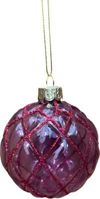 Kerstbal ruiten Vintage roze 8 cm Uniplant - Uniplant Kerstbal ruiten Vintage roze 8 cm Uniplant - Uniplant