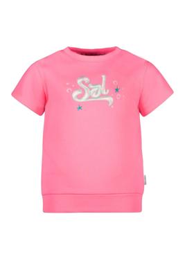 B.Nosy Meisjes sweater - Elin - Fluor roze