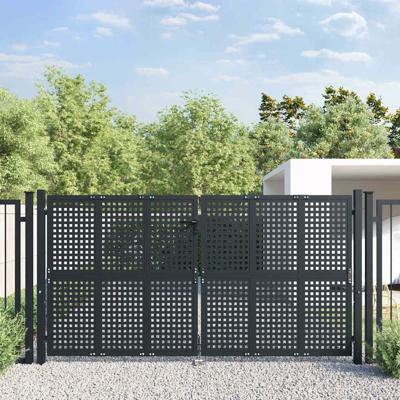 Tuinpoort Antraciet 300x150 cm Staal
