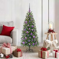 VidaXL Kunstkerstboom met 150 led met standaard groen 120 cm pe en pvc - thumbnail