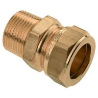 Bonfix knelkoppeling - Puntstuk - 1/2 x 12mm - Messing - thumbnail