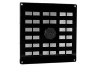 Nedco schuifrooster met gaas - vierkant - 200x200mm - zwart - aluminium - thumbnail