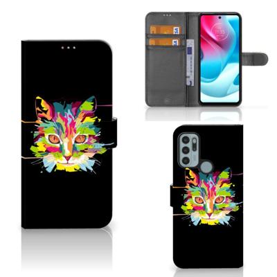 Motorola Moto G60s Leuk Hoesje Cat Color