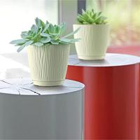 Prosperplast Plantenpot - kunststof - creme wit - D28 x H26 cm - thumbnail