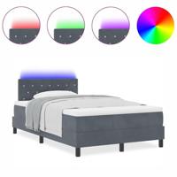 Boxspringbed met Matras Donkergrijs 120 x 190 cm Stof - thumbnail