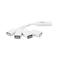 ACT AC6210 USB Hub 2.0 | 4x USB-A | Flexibel | Wit | 8 cm - thumbnail