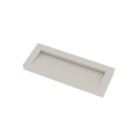 Wastafel Ideavit Solidsquare B-10 120x46x10 cm Solid Surface Mat Wit - thumbnail