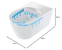 Duravit Me by Starck Wandcloset - 37x48cm - verkort - spoelrandloos - diepspoel - wondergliss - glans wit 25300900001 - thumbnail