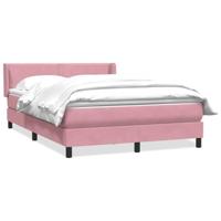 Boxspring met matras fluweel roze 160x210 cm - thumbnail