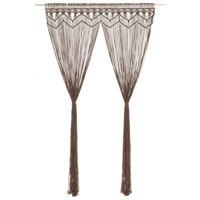 VidaXL Gordijn macramé 140x240 cm katoen taupe