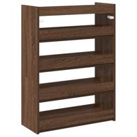 Schoenenrek 60x25x81 cm bewerkt hout bruin eikenkleur - thumbnail