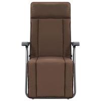 Tuinstoelen met kussen inklapbaar 2 st bruin - thumbnail