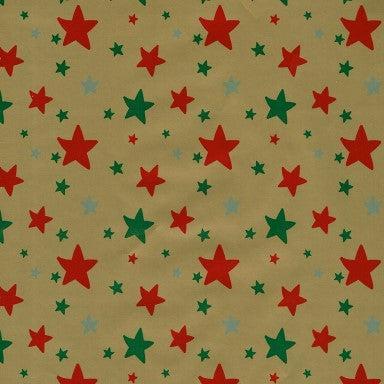 Cadeaupapier - Geschenkpapier - Stars on gold 100 cm