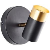Brilliant OpbouwspotVigolo zwart met goud - G03410/86 - thumbnail