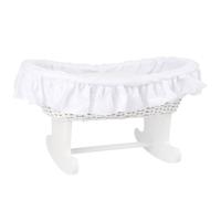 Rieten poppenschommelwieg - Wit Classic - thumbnail