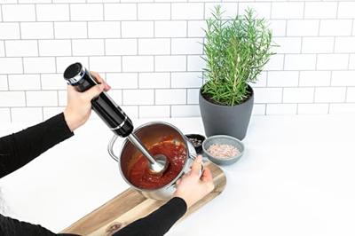 GourmetMaxx Staafmixer 200 W Werkt op accu/batterij, Met hakmolenopzet, Met garde, Incl. mixopzet Zwart, Zilver GourmetMaxx Staafmixer 200 W Werkt op accu/batterij, Met hakmolenopzet, Met garde, Incl. mixopzet Zwart, Zilver