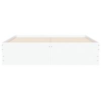 Bedframe met lades bewerkt hout wit 140x190 cm - thumbnail