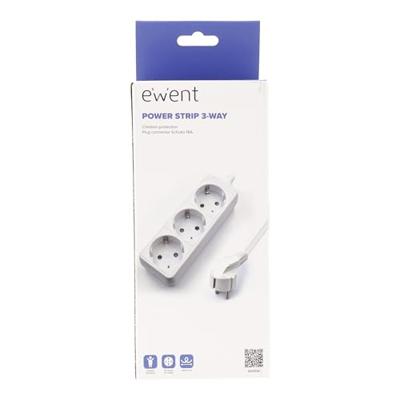 3-voudige Stekkerdoos zonder Schakelaar Ewent EW395 3680W Kleur Wit - thumbnail