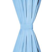 VidaXL Micro-satijnen gordijnen met lussen 140x225 cm turquoise 2 st - thumbnail