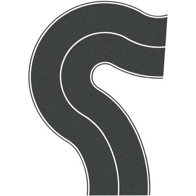 NOCH 60707 H0 Doorgaande weg Gebogen Asfalt