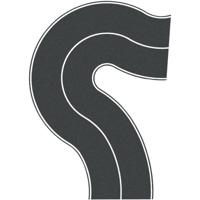 NOCH 60707 H0 Doorgaande weg Gebogen Asfalt - thumbnail