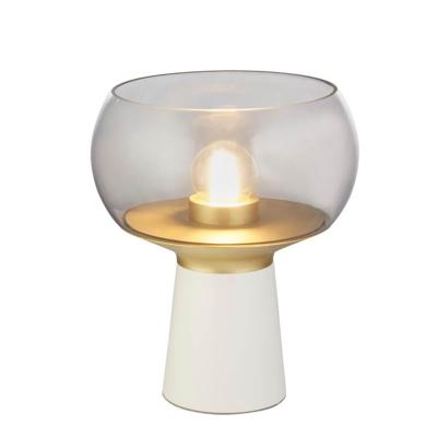 Searchlight TafellampTablu wit/goud met smoke kap - EU60241