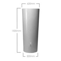 Garantia regenton met bloembak 350 liter zilver - thumbnail