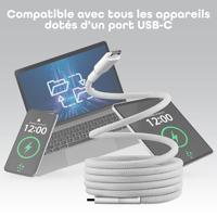 T'nB - Magnetische USB C naar USB C-kabel, snel opladen 60 W, magnetische nylon mantel en knoopbescherming, lengte 1,5 m, compatibel met Apple iPhone 15/15 Pro / 15 Pro Max / 16/16 Pro / 16 Pro Max - - thumbnail
