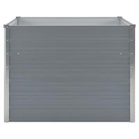 Plantenbak verhoogd 100x100x77 cm gegalvaniseerd staal grijs - thumbnail