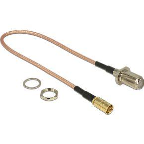 Delock 13024 Antennekabel F-jack schot > SMB-stekker RG-316 25cm
