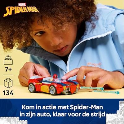 LEGO® Super Heroes 76336 Spider-Man Auto versus Wolverine met Venom-effect.