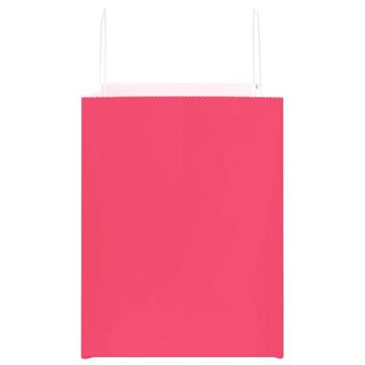 VidaXL Papieren zakken 250 st met hengsels 32x22x28 cm roze