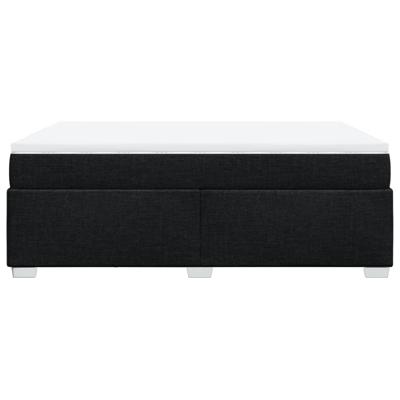 Boxspring met matras stof zwart 180x200 cm